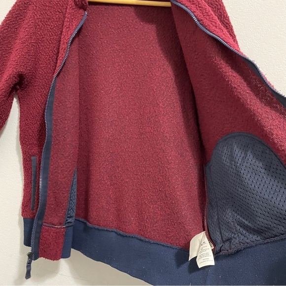 Patagonia Woolyester Fleece Jacket Full Zip Oxide Red Blue Womens Large L - Picture 7 of 16